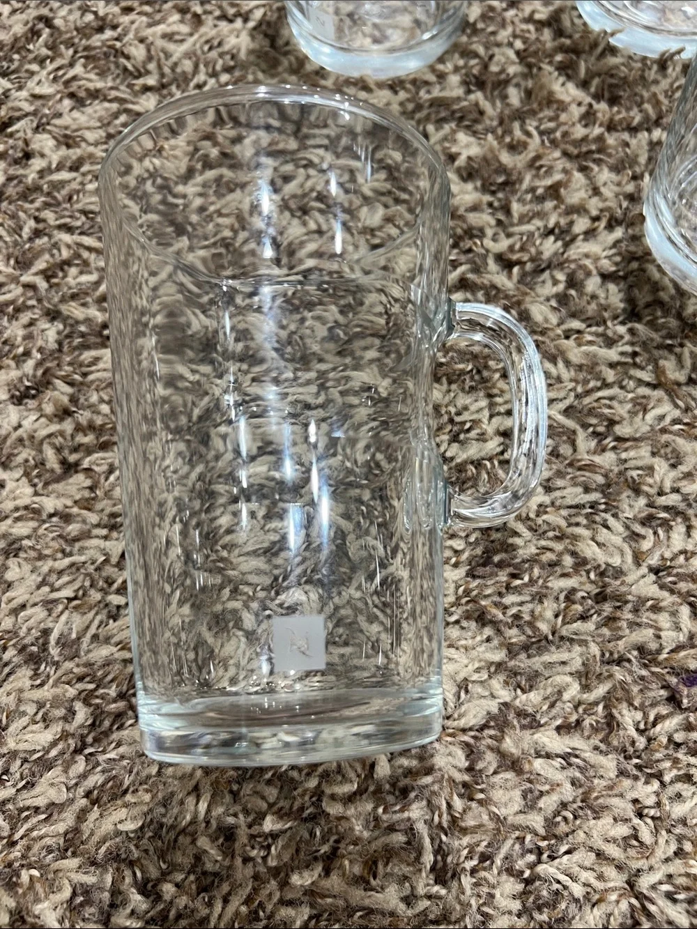 4 Nespresso 13 oz glass mugs